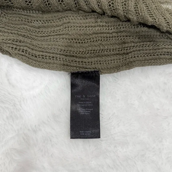 Rag & Bone Green Crochet Lace Long Sleeve Mock Neck - Picture 6 of 7